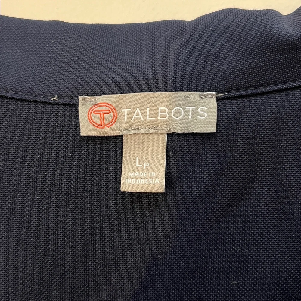 Talbots Dark Blue Sleeveless Geometric Dress - Picture 2 of 6